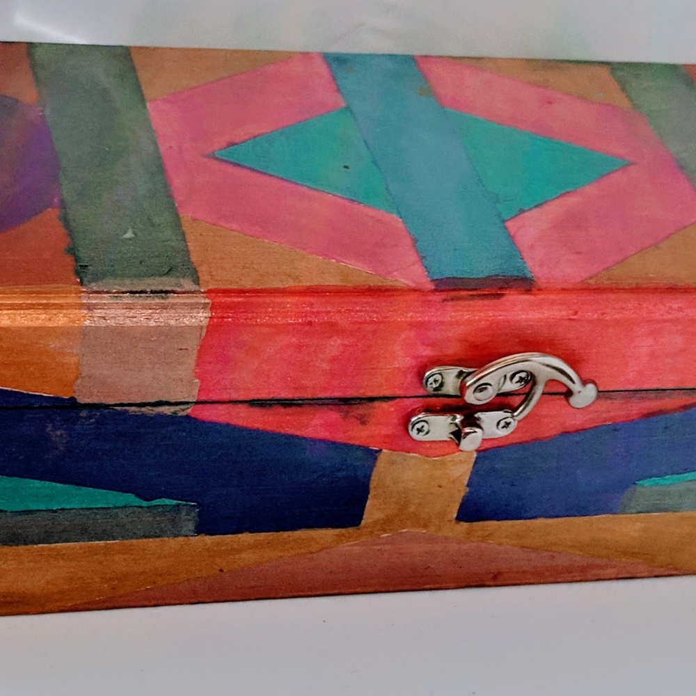 Custom wine box with initials